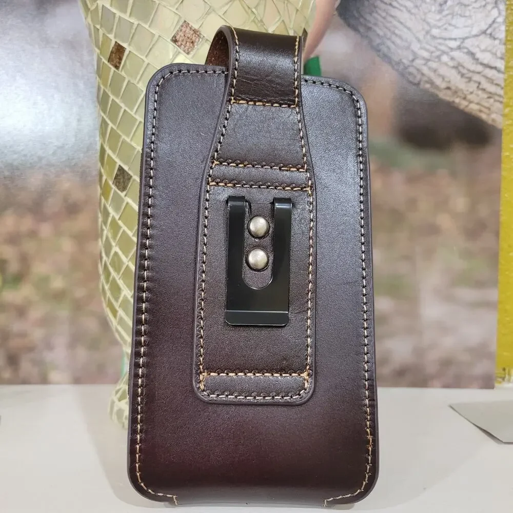 Western Leather Phone Holstor With Knife Sheath & Belt Clip LG Floral Basketweav